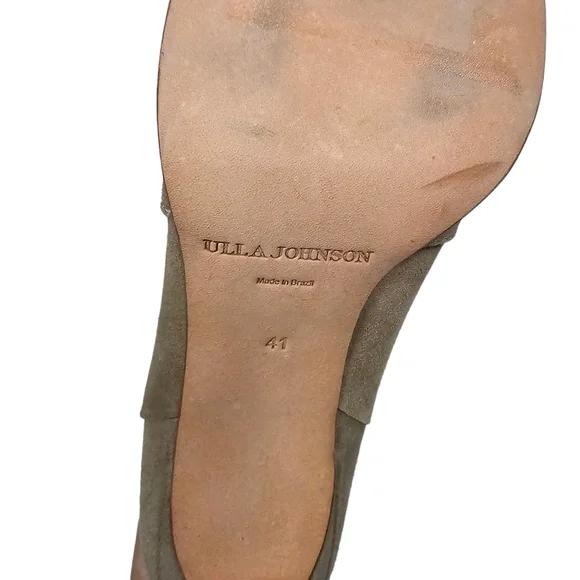 New Ulla Johnson Renata Knee High Tall Boots Tan Suede Size 41 US 10.5
